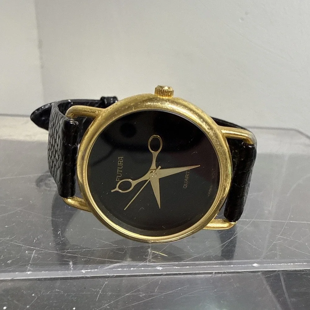Futura Wristwatch Quartz Japan Movt Unisex Scissors Motif Cool Looking